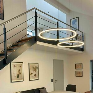 Függőlámpa s.luce LED Ring 2 fényes, ezüst, 80 cm, modern, állítható magasságú 5 Függőlámpa s.luce LED Ring 2 fényes, ezüst, 80 cm, modern, állítható magasságú small 5