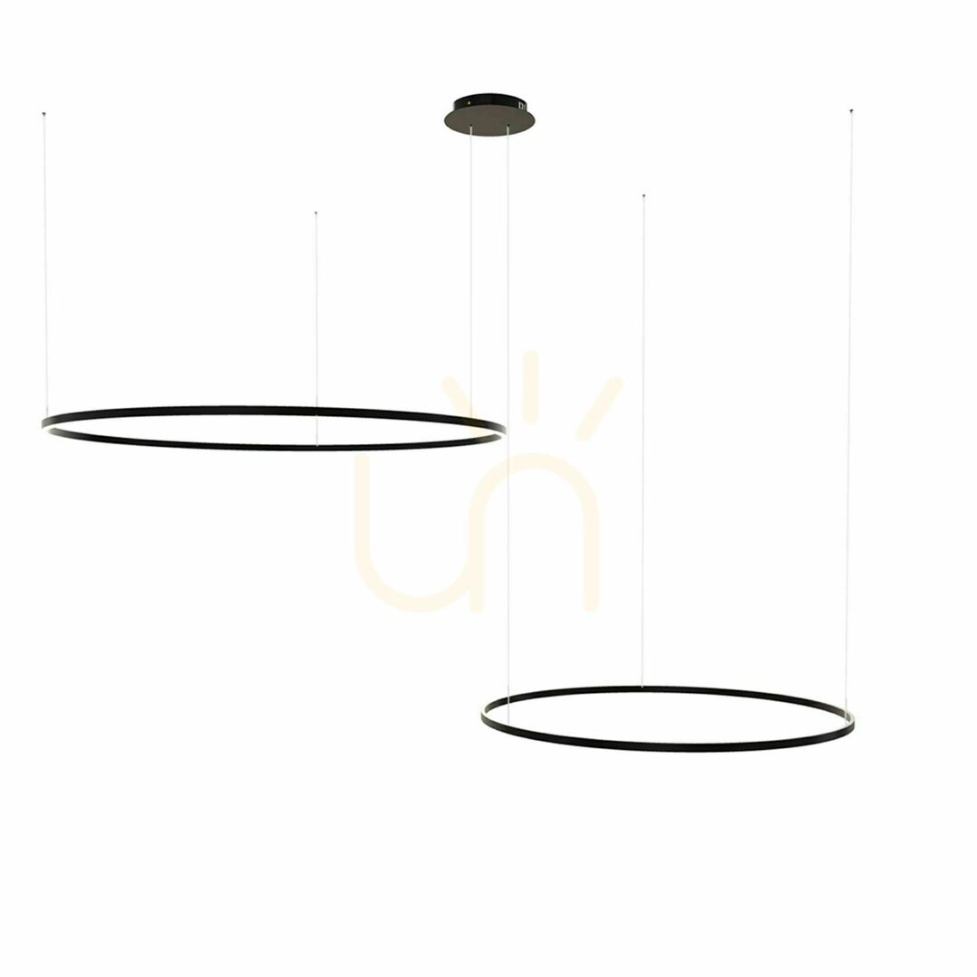 Kilátás Függőlámpa s.luce LED Ring 2 fényes, ezüst, 80 cm, modern, állítható magasságú Függőlámpa s.luce LED Ring 2 fényes, ezüst, 80 cm, modern, állítható magasságú