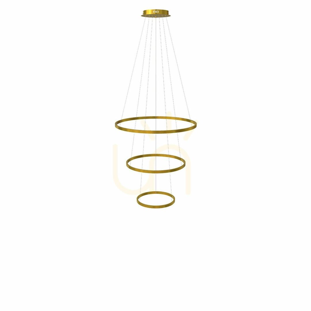 Kilátás Csillár s.luce Ring LED 3 lámpás függőlámpa fehér, állítható magasságú Csillár s.luce Ring LED 3 lámpás függőlámpa fehér, állítható magasságú