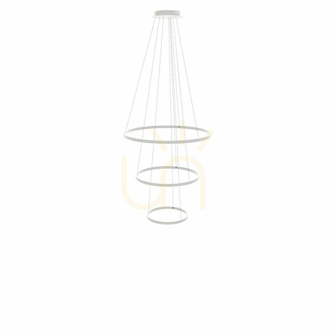Előnézet Csillár s.luce Ring LED 3 lámpás függőlámpa fehér, állítható magasságú Csillár s.luce Ring LED 3 lámpás függőlámpa fehér, állítható magasságú