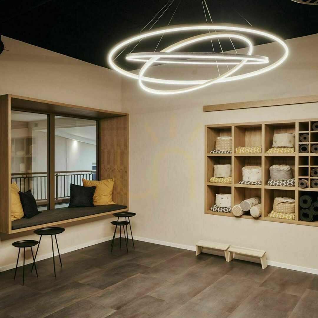 Előnézet Csillár s.luce Ring LED 3 lámpás függőlámpa fehér, állítható magasságú Csillár s.luce Ring LED 3 lámpás függőlámpa fehér, állítható magasságú