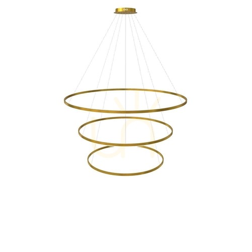 Jelölje be Csillár s.luce Ring LED 3 lámpás aranysárga függőlámpa, dimmelhető