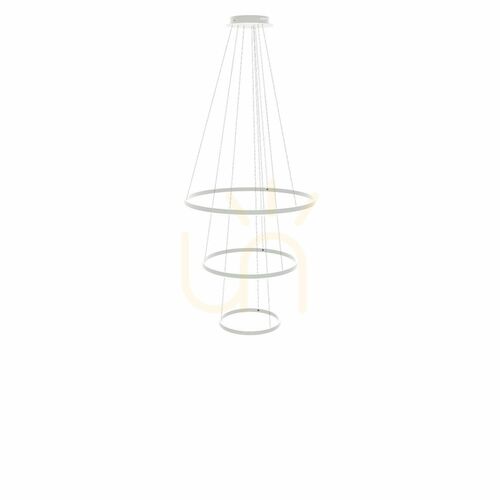 Jelölje be s.luce Ring fehér LED csillár, 3 gyűrű, Ø 80/60/40 cm, szabályozható fényerő