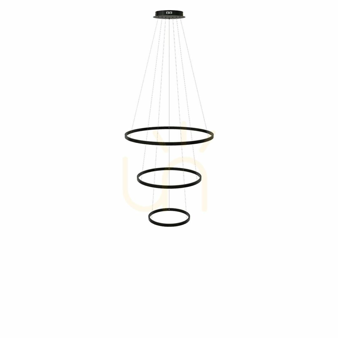 Előadás Csillár s.luce Ring LED 3-lámpás fekete, állítható magasságú, 80/60/40 cm Csillár s.luce Ring LED 3-lámpás fekete, állítható magasságú, 80/60/40 cm