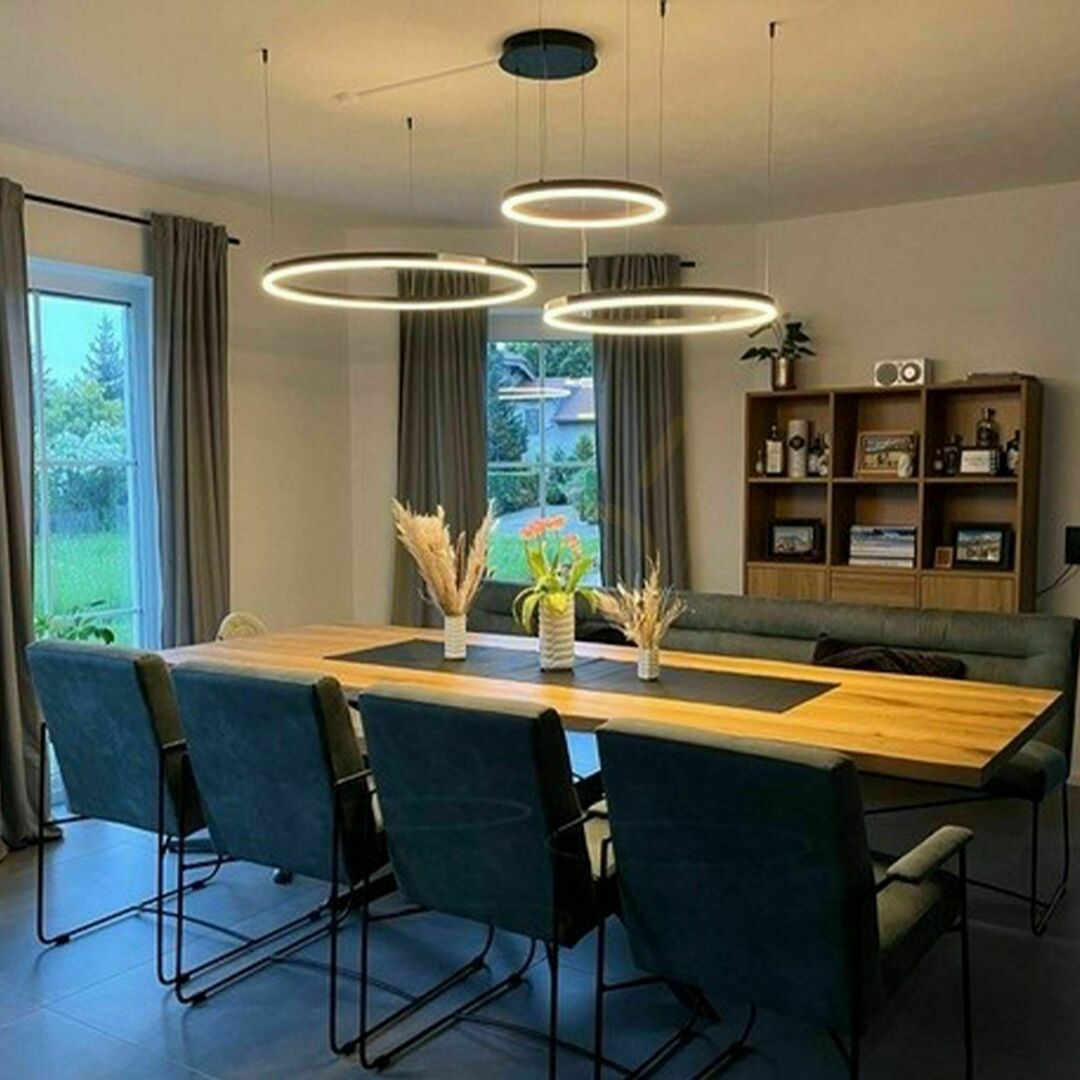 Jelölje be Csillár s.luce Ring LED gyűrűs függesztett lámpa fekete, 3 lámpás, dimmelhető Csillár s.luce Ring LED gyűrűs függesztett lámpa fekete, 3 lámpás, dimmelhető