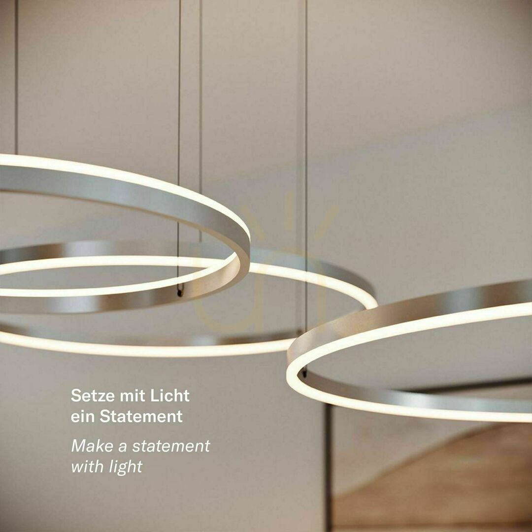 Kilátás Csillár s.luce Ring LED gyűrűs 3 lámpás fekete, dimmelhető, meleg fehér Csillár s.luce Ring LED gyűrűs 3 lámpás fekete, dimmelhető, meleg fehér