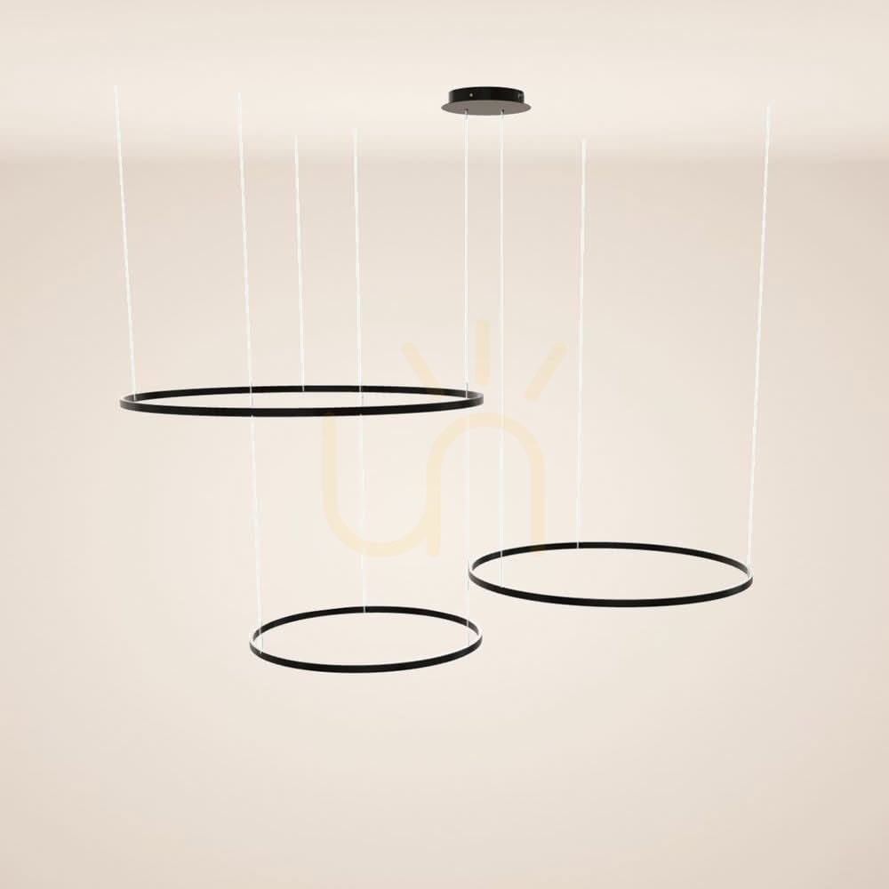 Jelölje be Csillár s.luce Ring LED gyűrűs 3 lámpás fekete, dimmelhető, meleg fehér Csillár s.luce Ring LED gyűrűs 3 lámpás fekete, dimmelhető, meleg fehér