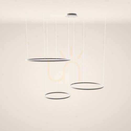 Jelölje be Csillár s.luce Ring LED gyűrűs 3 lámpás ezüst, állítható magasságú```