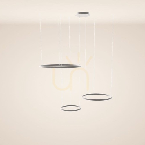 Jelölje be Csillár s.luce Ring LED 3-ágú ezüst minimalista 80/60/40 cm