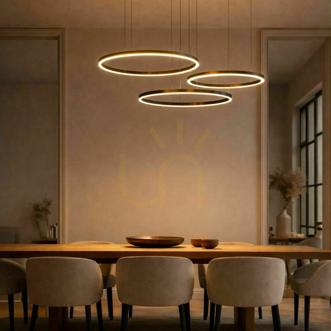 Kilátás Csillár s.luce Ring LED 3-ágú ezüst minimalista 80/60/40 cm Csillár s.luce Ring LED 3-ágú ezüst minimalista 80/60/40 cm