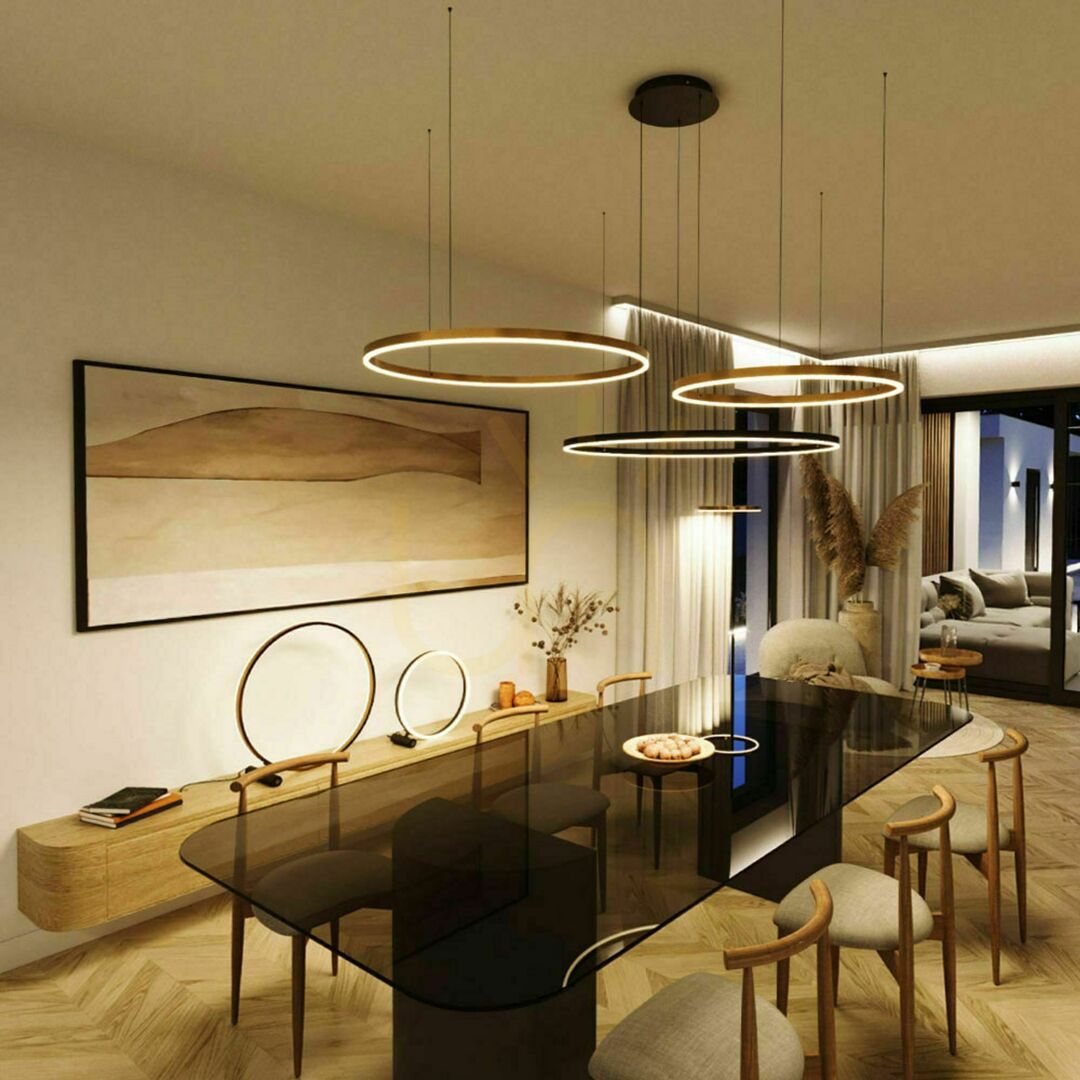Kijelző Csillár s.luce Ring LED 3-ágú ezüst minimalista 80/60/40 cm Csillár s.luce Ring LED 3-ágú ezüst minimalista 80/60/40 cm
