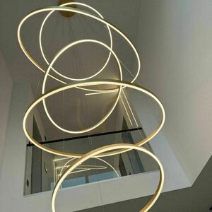 Csillár s.luce Ring LED 5 ágú fehér 150 cm állítható magasságú small 14
