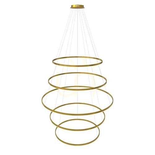 Jelölje be Csillár s.luce Ring LED 5 lámpás aranysárga kerek modern mennyezeti lámpa
