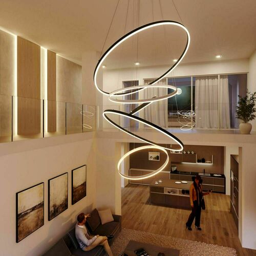 Jelölje be Csillár s.luce Ring LED 5 lámpás aranysárga kerek modern mennyezeti lámpa