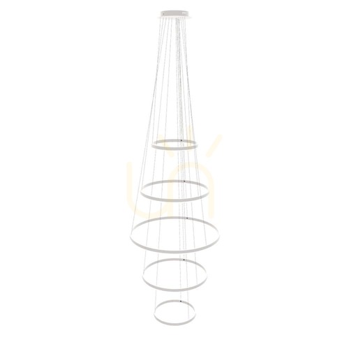Jelölje be Csillár s.luce Ring LED 5 lámpás fehér, dimmelhető, állítható magasságú