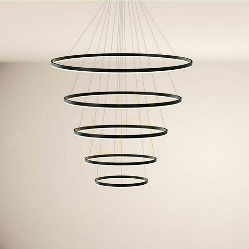 Jelölje be Csillár s.luce Ring LED gyűrűs 5 lámpás fehér fém 100 cm állítható magasságú