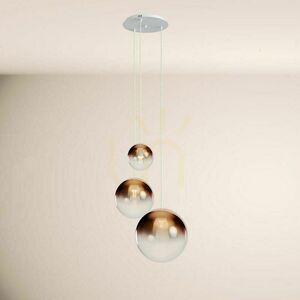s.luce Orb Modular függőlámpa 3x E27 réz színátmenetes üveg fém small 15