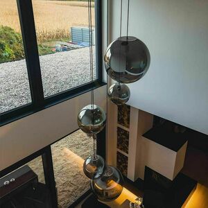 Csillár s.luce Orb 5 karos fekete üveg-fém modern minimalista small 2