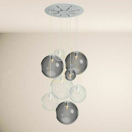 Jelölje be Csillár s.luce Orb 8 karos moduláris galériavilágító füstös üveg fém 50 cm