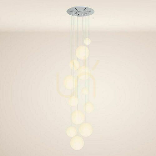 Jelölje be Csillár s.luce Orb 12 fényes moduláris galériavilágítás, fehér üveg, E27, dimmelhető