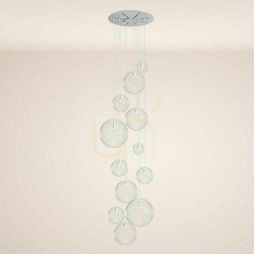 Jelölje be Csillár s.luce Orb 12-ágú fehér üveg-fém modern galériavilágítás