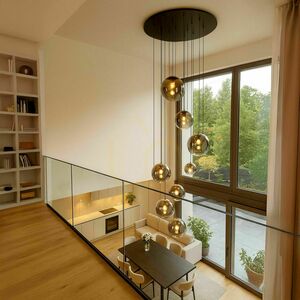 Csillár s.luce Orb 12-ágú fehér üveg-fém modern galériavilágítás small 3
