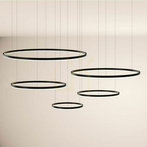 Jelölje be s.luce Ring 5 fényforrásos excentrikus LED függőlámpa fehér Ø 120/100/80/60/40 cm