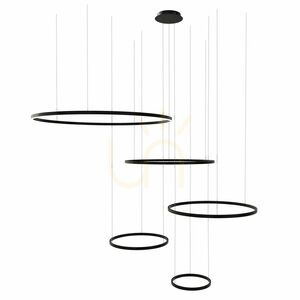 Csillár s.luce Ring LED gyűrűs 5 lámpás aranysárga függőlámpa small 11