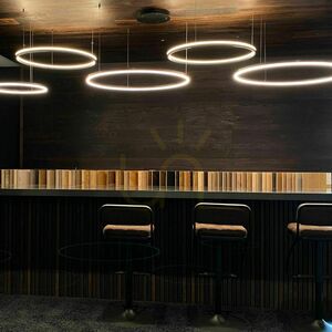 Csillár s.luce Ring LED gyűrűs 5 lámpás aranysárga függőlámpa small 7
