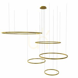 Csillár s.luce Ring LED gyűrűs 5 lámpás aranysárga függőlámpa small 9