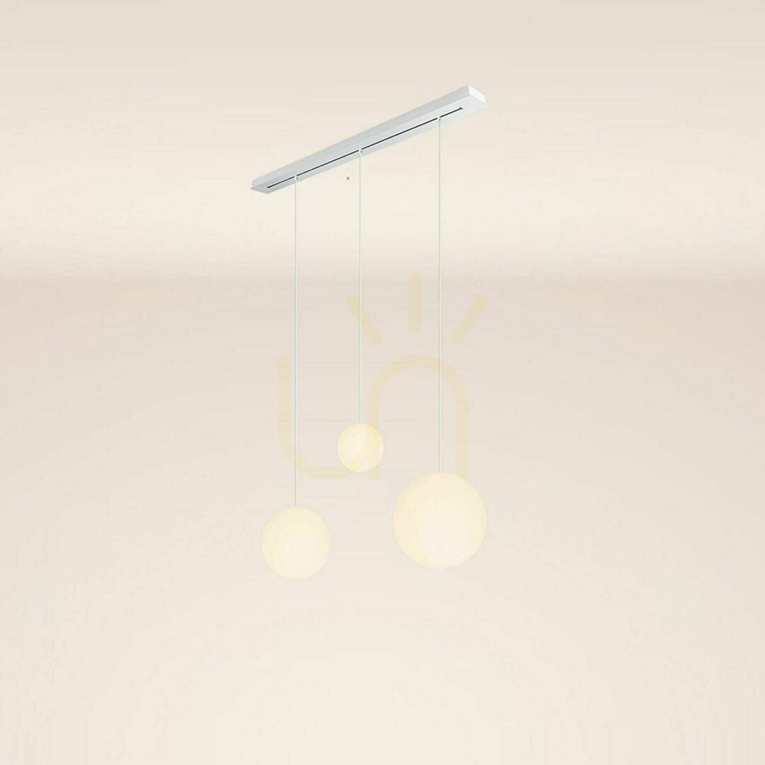 Előadás Csillár s.luce Orb 3-lámpás függőlámpa fehér üveg, Ø 20/30/40 cm Csillár s.luce Orb 3-lámpás függőlámpa fehér üveg, Ø 20/30/40 cm