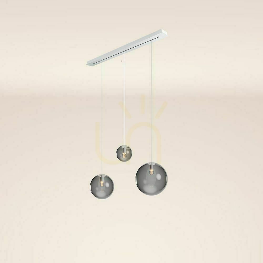 Kilátás Csillár s.luce Orb 3-lámpás füstös üveg függőlámpa Ø 20/30/40 cm Csillár s.luce Orb 3-lámpás füstös üveg függőlámpa Ø 20/30/40 cm