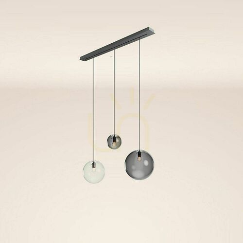 Jelölje be Csillár s.luce Orb 3 lámpás füstös üveg függőlámpa Ø20/30/40 cm