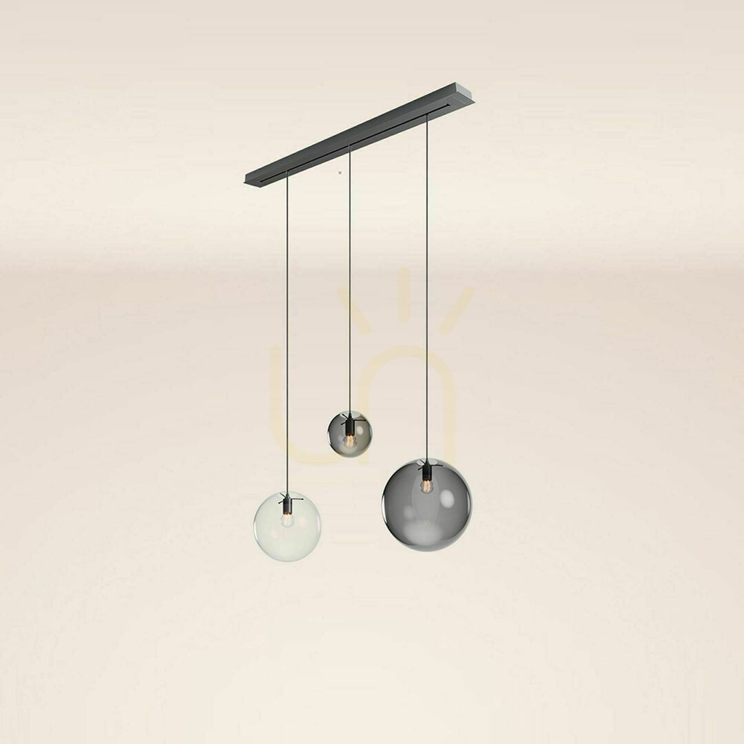 Kilátás Csillár s.luce Orb 3-lámpás függőlámpa, üveg-fém, Ø 20/30/40 cm Csillár s.luce Orb 3-lámpás függőlámpa, üveg-fém, Ø 20/30/40 cm