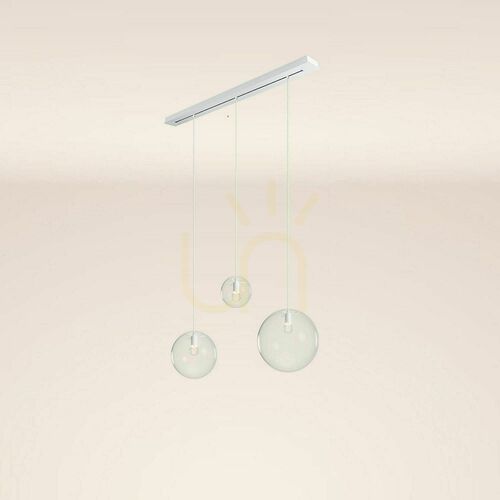 Jelölje be Csillár s.luce Orb 3-lámpás függőlámpa, üveg-fém, Ø 20/30/40 cm