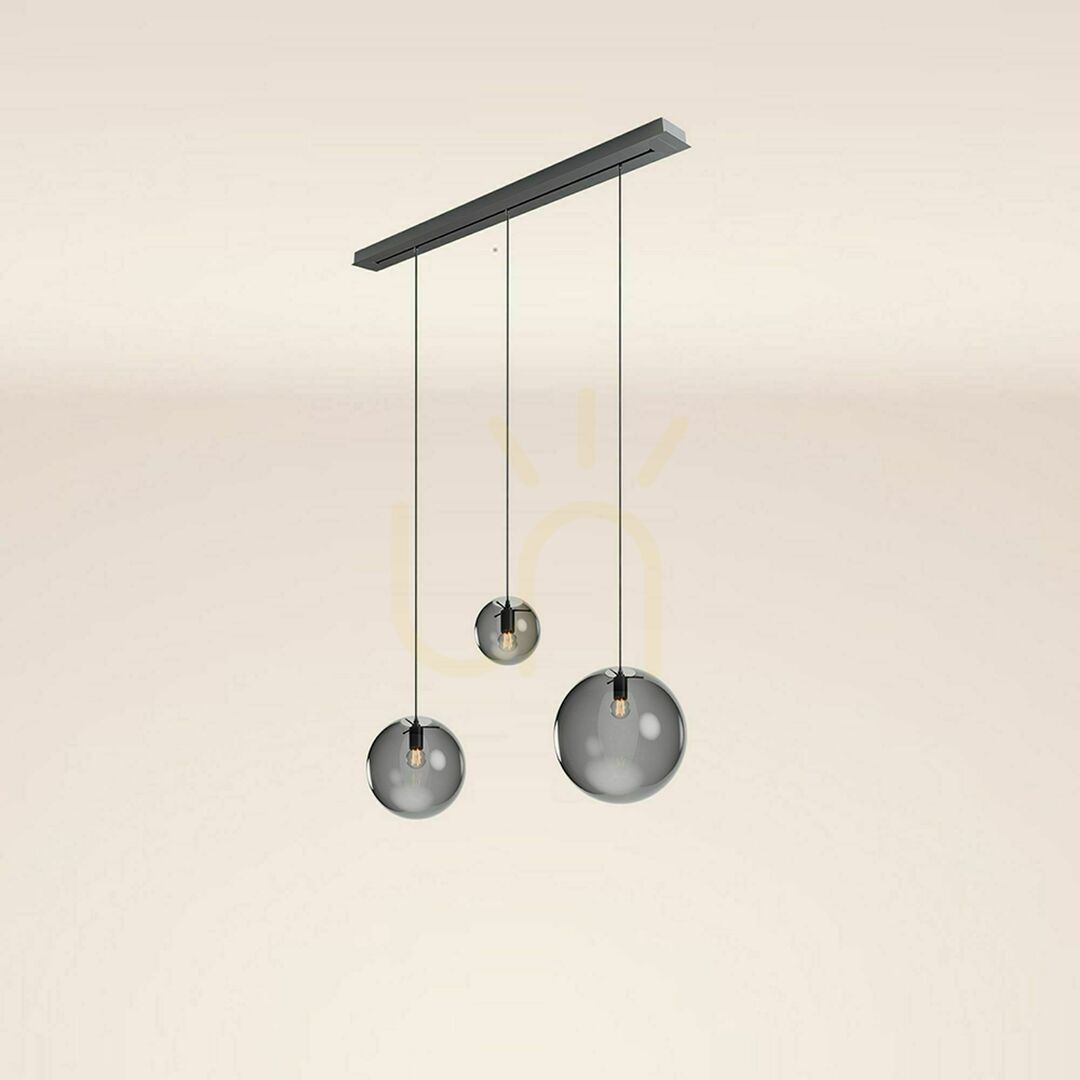 Kilátás Csillár s.luce Orb 3-lámpás függőlámpa, üveg-fém, Ø 20/30/40 cm Csillár s.luce Orb 3-lámpás függőlámpa, üveg-fém, Ø 20/30/40 cm