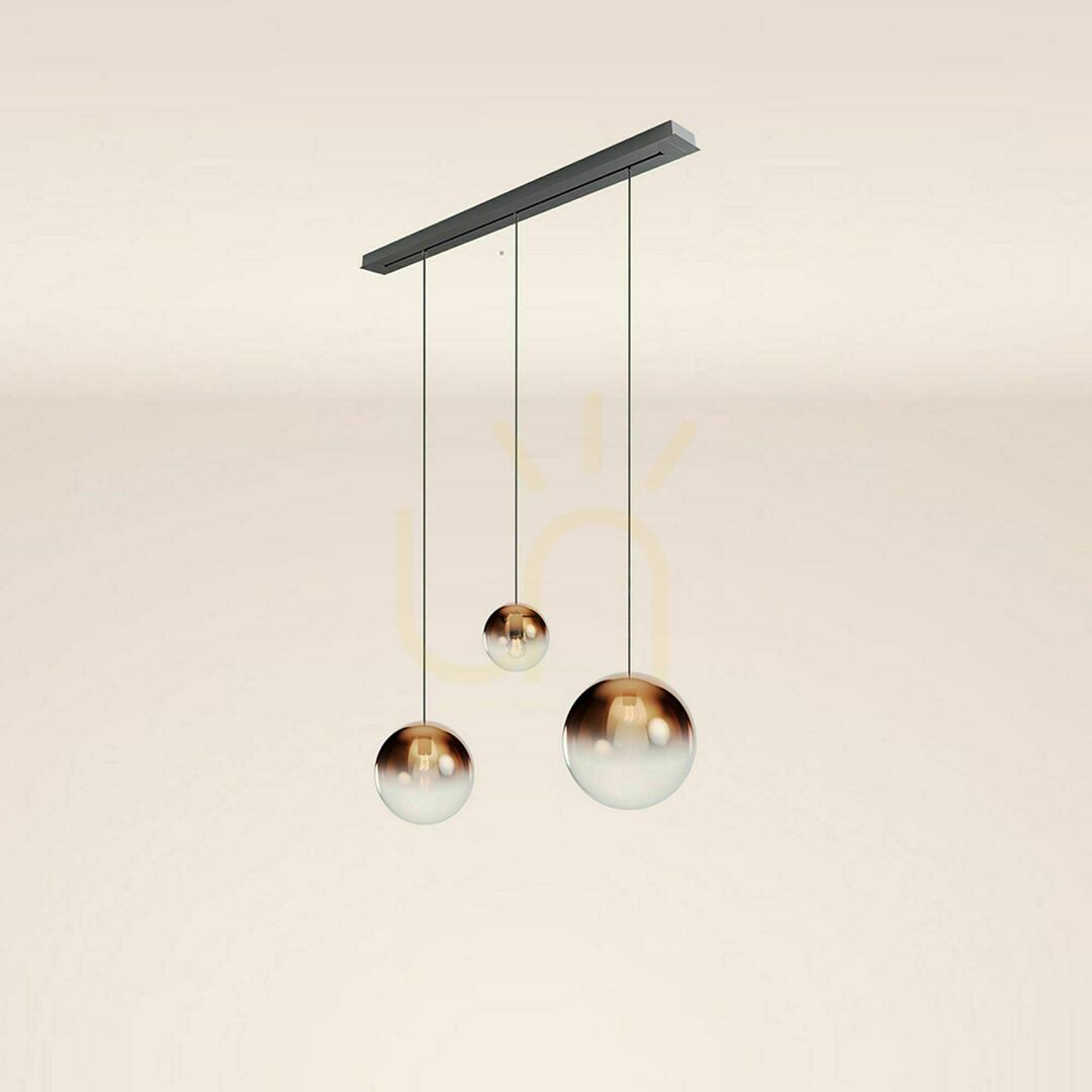 Előadás Csillár s.luce Orb 3-lámpás függőlámpa aranysárga üveg, Ø 20/30/40 cm Csillár s.luce Orb 3-lámpás függőlámpa aranysárga üveg, Ø 20/30/40 cm