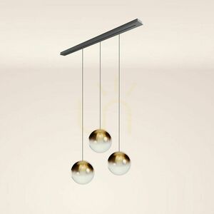 Csillár s.luce Orb 3 karú aranysárga üveg fém E27 40 cm small 10