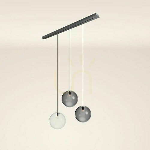 Jelölje be Csillár s.luce Orb 3 karos füstös üveg fém Ø40 cm modern E27 dimmelhető