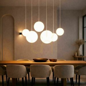 Csillár s.luce Orb 5-lámpás függőlámpa üveg-fém, E27, dimmelhető, étkezőbe 3 Csillár s.luce Orb 5-lámpás függőlámpa üveg-fém, E27, dimmelhető, étkezőbe small 3