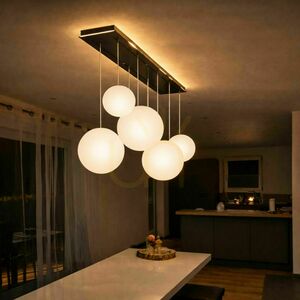 Csillár s.luce Orb 5-lámpás aranyüveg függőlámpa 160 cm-es étkezőasztalhoz 5 Csillár s.luce Orb 5-lámpás aranyüveg függőlámpa 160 cm-es étkezőasztalhoz small 5
