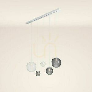 Csillár s.luce Orb 5-lámpás füstös és színtelen üveg, 160 cm-es fém tartórúd small 13