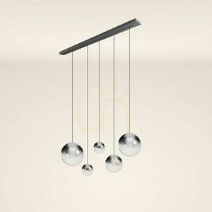 Csillár s.luce Orb 5-lámpás füstös üveg függőlámpa, E27, étkezőbe 1 Csillár s.luce Orb 5-lámpás füstös üveg függőlámpa, E27, étkezőbe small 1