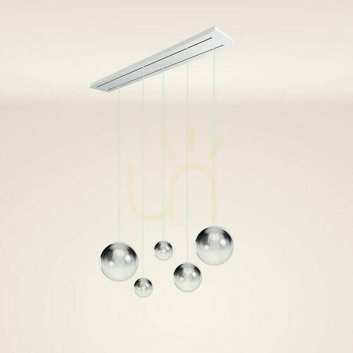 Jelölje be Csillár s.luce Orb 5-ös függeszték füstös üveg E27, 160 cm