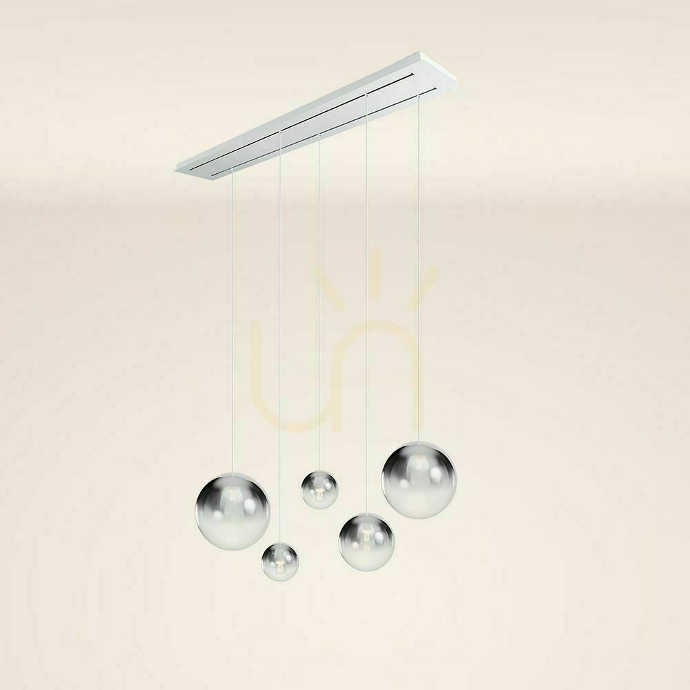 Kilátás Csillár s.luce Orb 5-ös függeszték füstös üveg E27, 160 cm Csillár s.luce Orb 5-ös függeszték füstös üveg E27, 160 cm