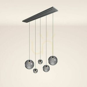 s.luce Orb 5 lámpás üveg fém csillár, 2 soros, 160 cm small 4