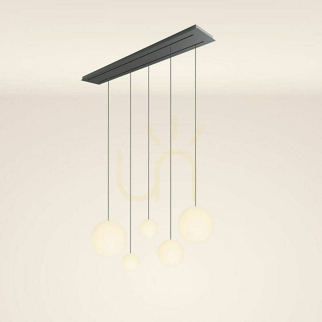 Előnézet Csillár s.luce Orb 5 lámpás füstös üveg-fém, 2 soros, 160 cm Csillár s.luce Orb 5 lámpás füstös üveg-fém, 2 soros, 160 cm