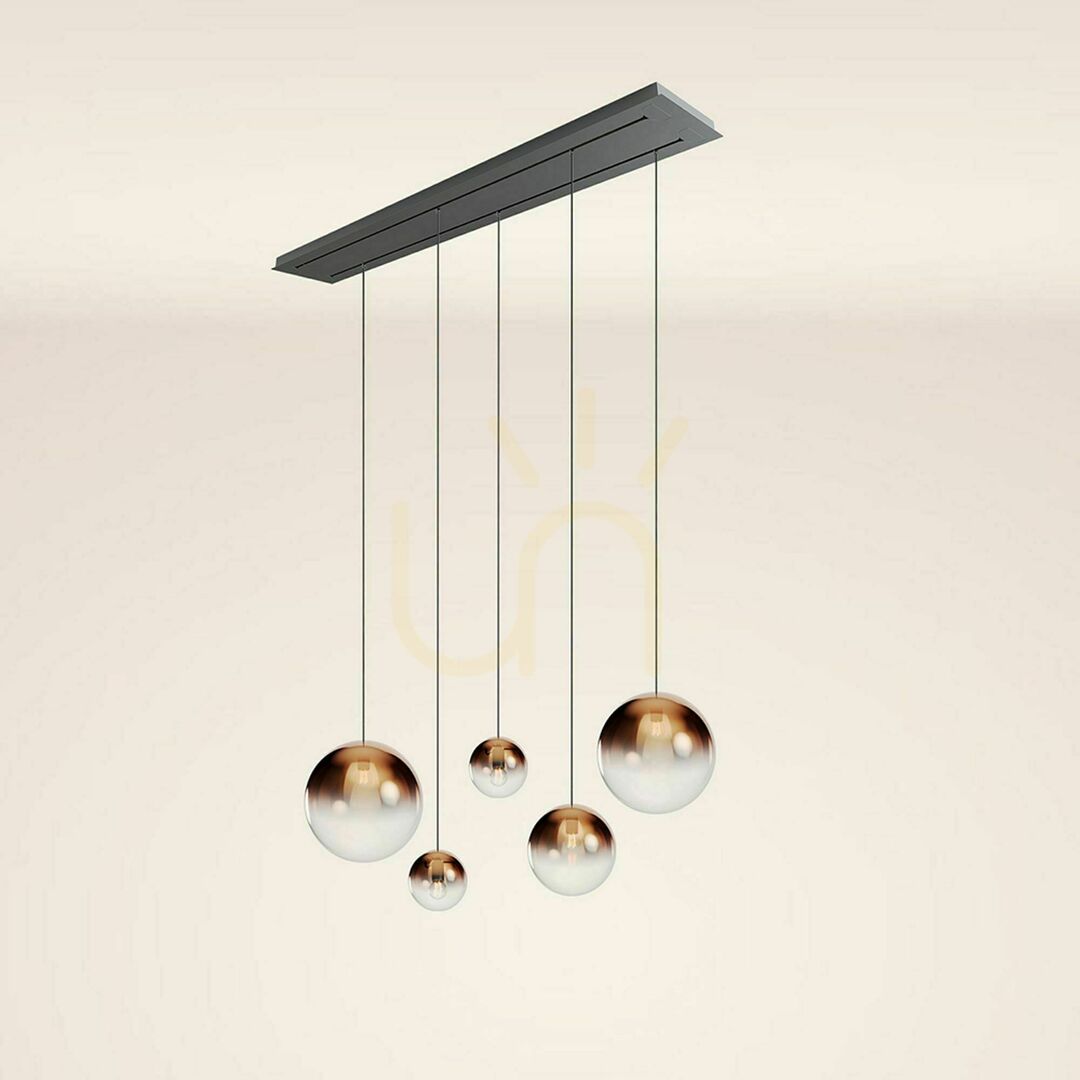 Előadás Csillár s.luce Orb 5 lámpás füstös üveg-fém, 2 soros, 160 cm Csillár s.luce Orb 5 lámpás füstös üveg-fém, 2 soros, 160 cm