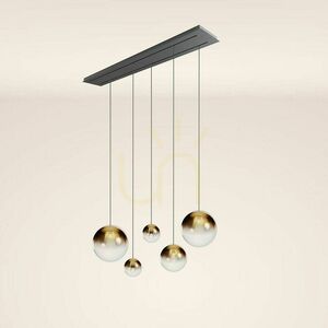 s.luce Orb 5-ös függesztett csillár füstös üveg, E27, 160 cm small 10