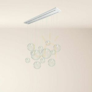 Csillár s.luce Orb 12 izzós aranysárga üveg-fém 160 cm, 2 sor small 13